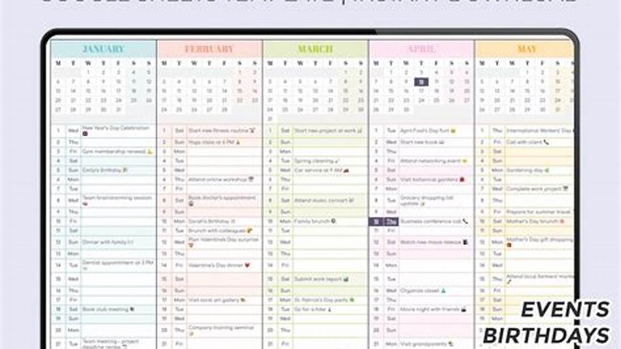 Google Spreadsheet Calendar 2025