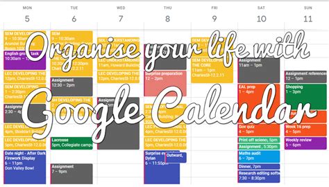 Google Calendar Inspiration