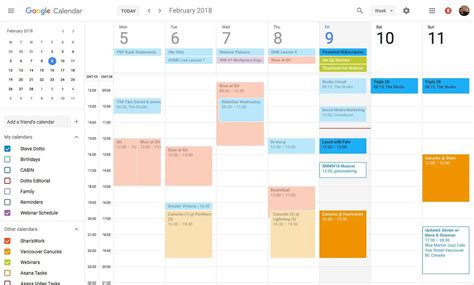 Google Calendar Screenshot