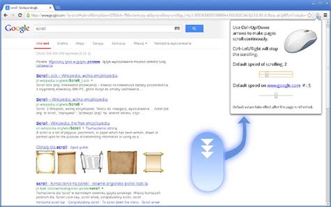 Google Chrome: Use the AutoScroll Extension