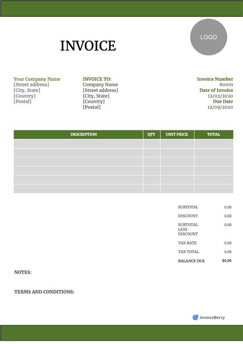 Invoice Google Doc Template Doctemplates Gambaran