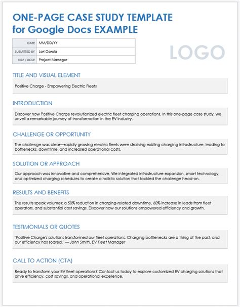Google Docs Case Study Template Picture