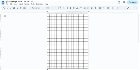 Google Docs Grid Template