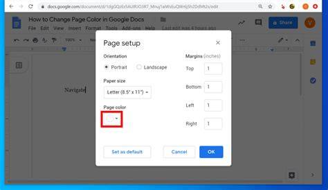 Google Docs Page Color