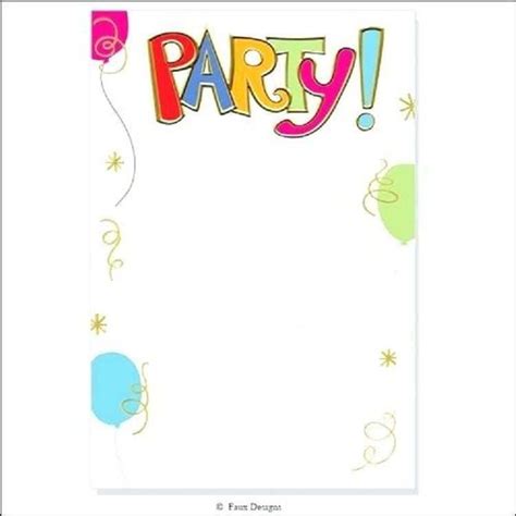 Google Docs Party Invitation Template