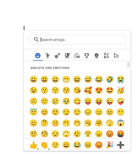 Google Docs emoji examples