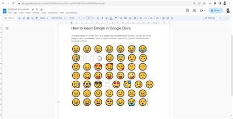 Google Docs emojis