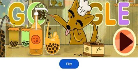Google タピオカゲーム バブルティー Doodle