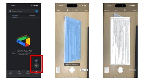 Google Drive document scanner