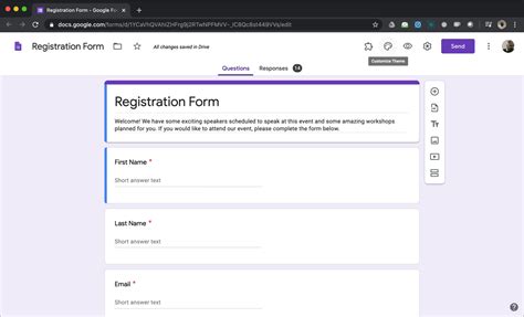 Google Form theme customization