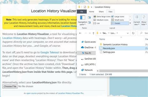 Location History Visualizer Visualize Google location history data on