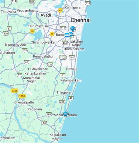 Chennai City Road Map Terminal Map