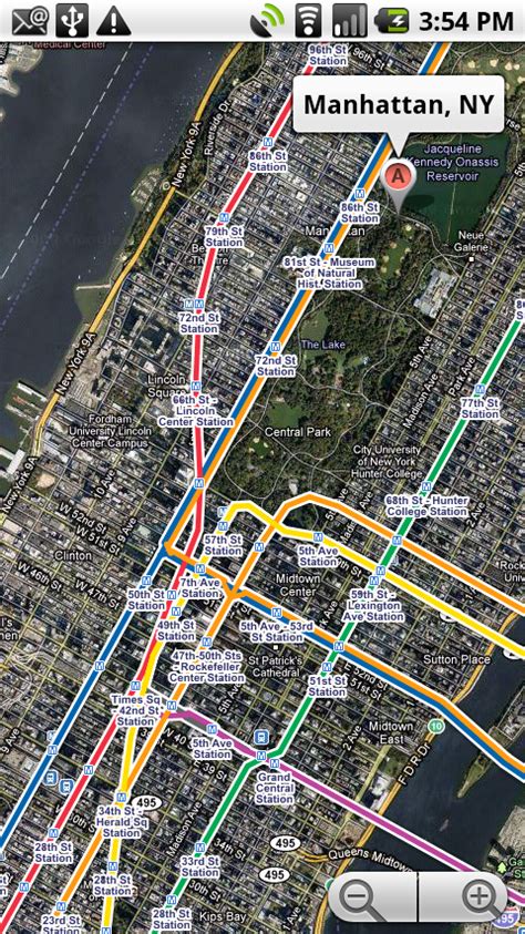Google Maps displaying NYC transit routes with options for subway, bus, and walking on a smartphone