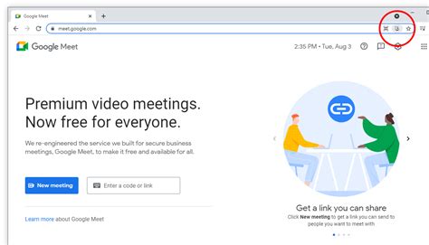 Google Meet PWA