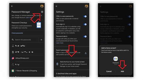 Google Password Manager shortcut comes to the Android home screen