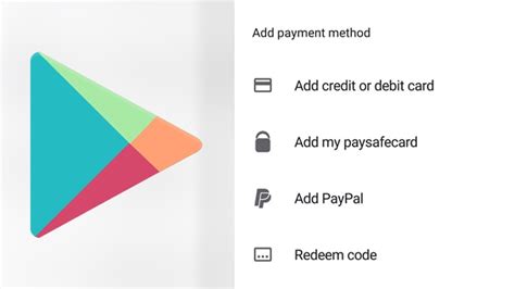 Google Play payment methods