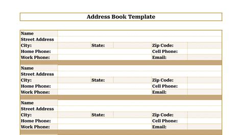Google Sheets Address Book Template