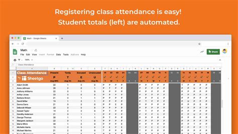 Google Sheets Attendance Template