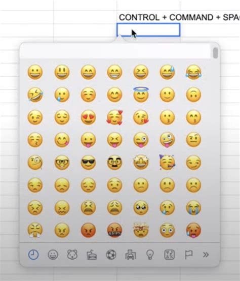 Google Sheets emoji