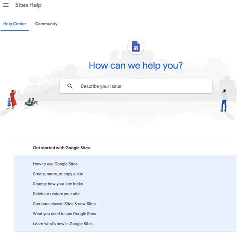 Google Sites support