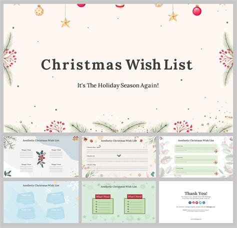 Google Slides Christmas List Template