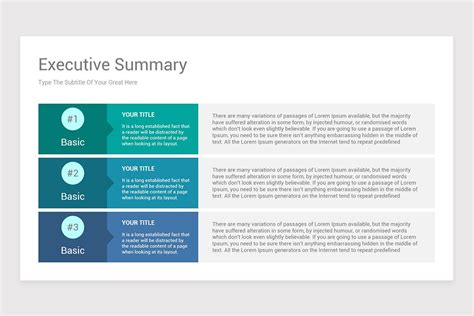 Google Slides Executive Summary Template