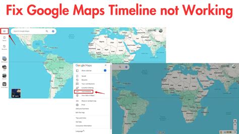 Timeline Google Maps Not Working