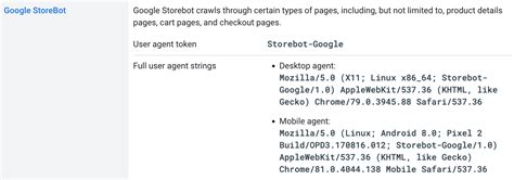 Google updates the Google StoreBot user agent version