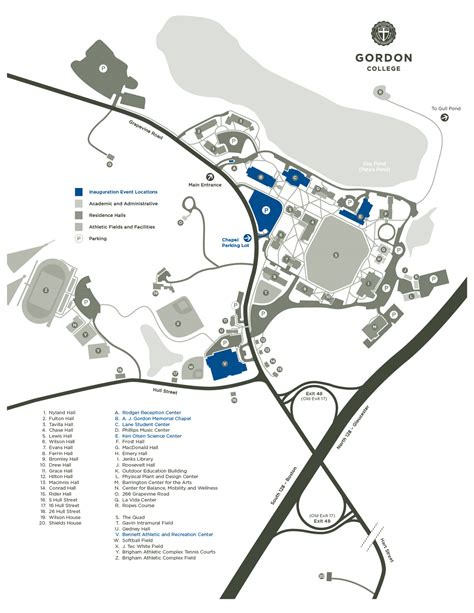 Gordon College Wenham Map
