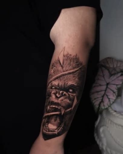 Gorilla Face Tattoo