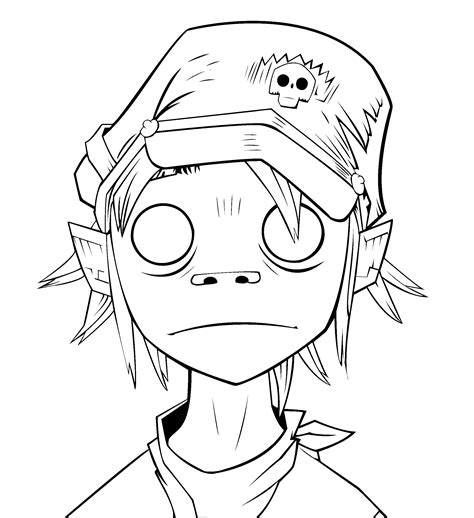 Gorillaz Coloring Pages
