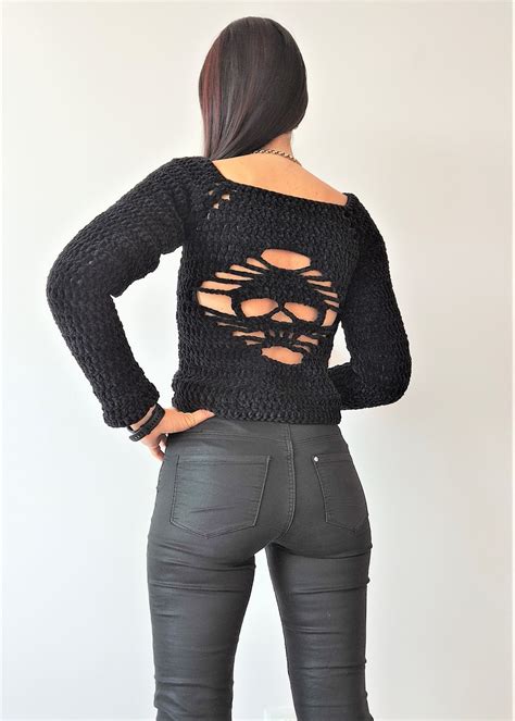 Goth Crochet Top