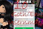 Goth Usernames for Roblox