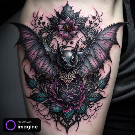 Gothic Bat Tattoo