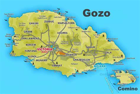 Gozo Tourist Map