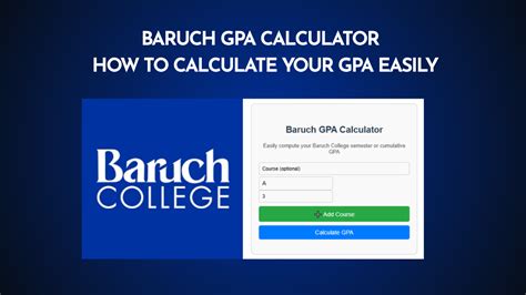 Gpa Calculator Baruch