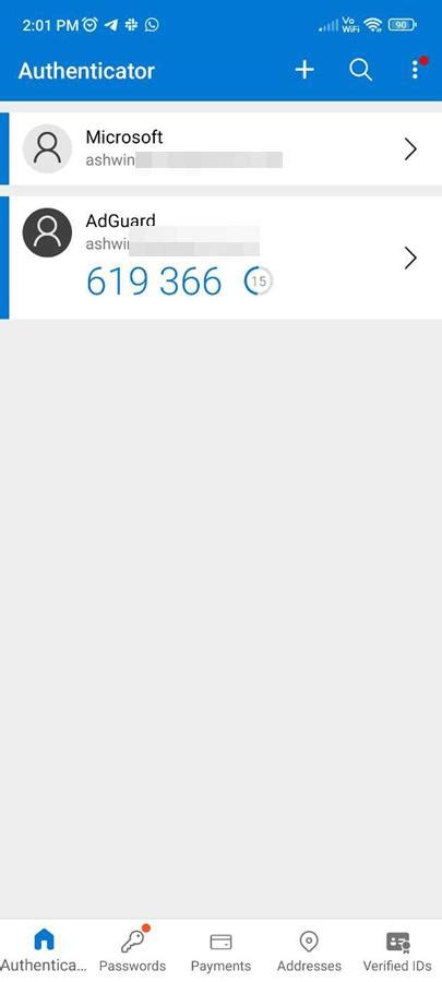 Grab Microsoft Authenticator for Android and iOS