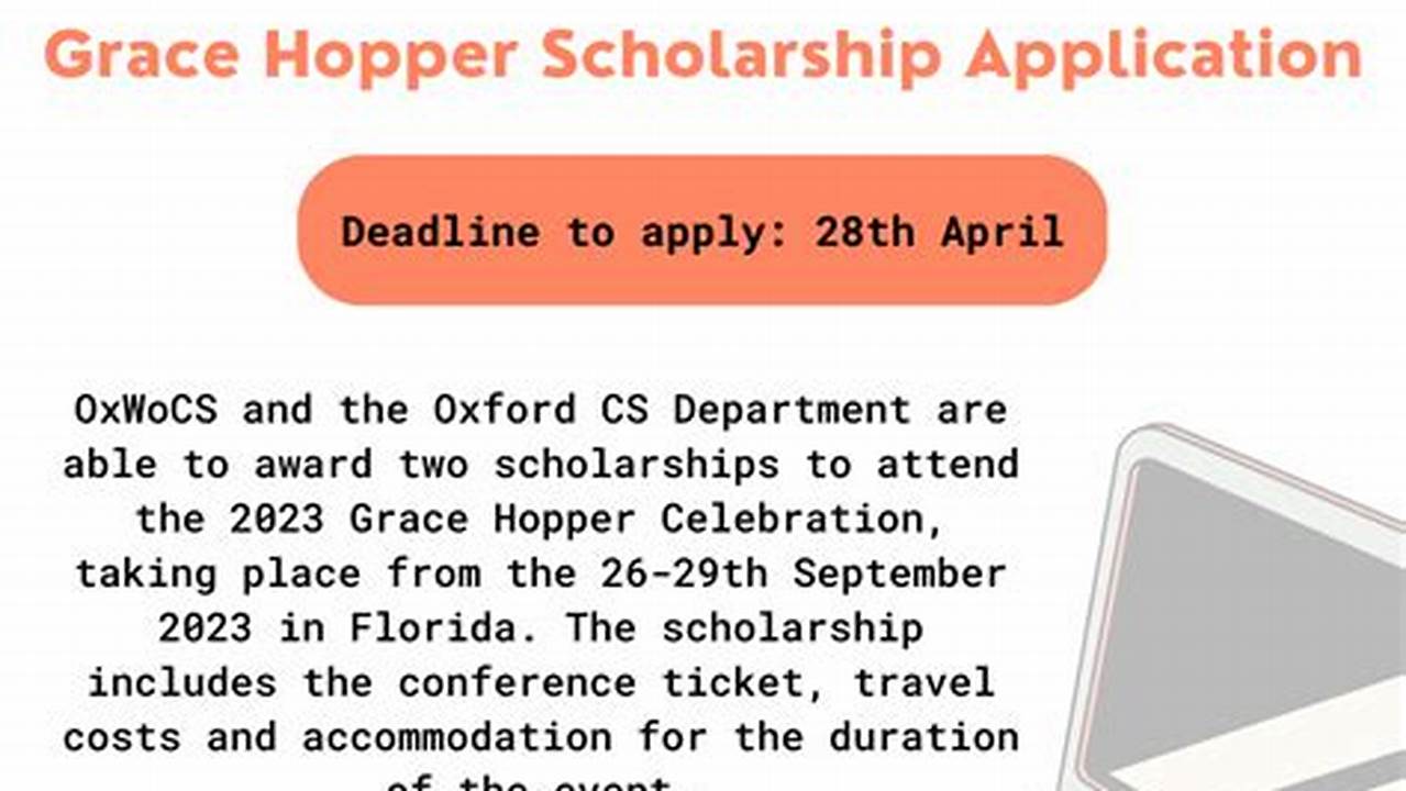 Grace Hopper Conference 2024 Scholarship Application