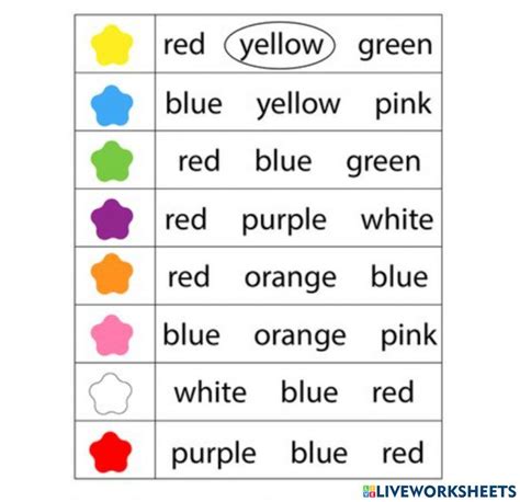 Grade 1 Colour The Picture Worksheet