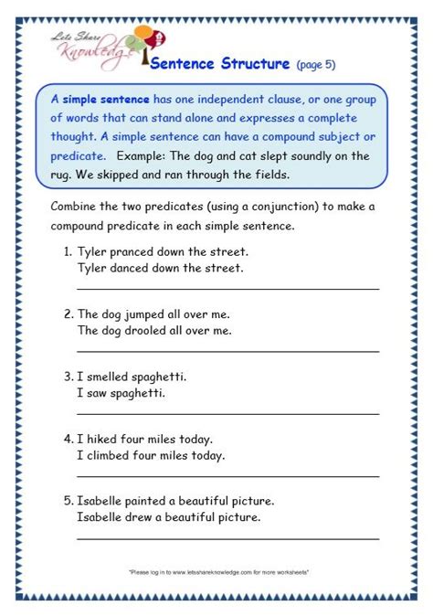Grade 4 Topic Sentences Worksheets – Thekidsworksheet