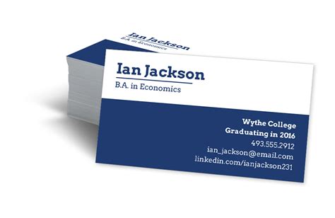 Graduate Student Business Cards Template