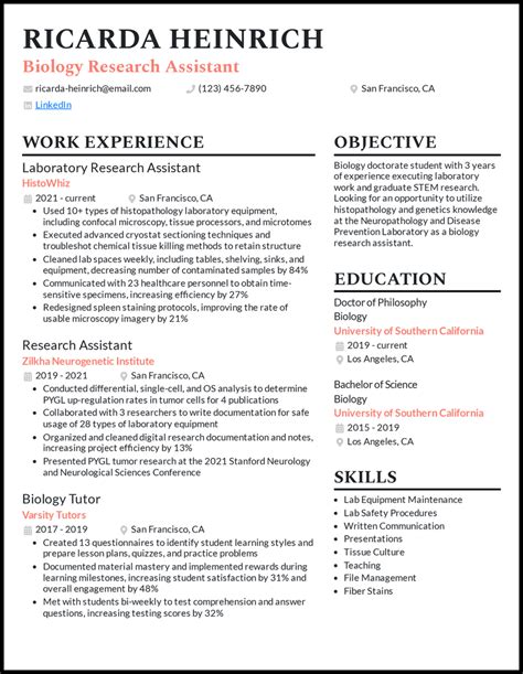 Graduate School Resume Objective Statement Examples