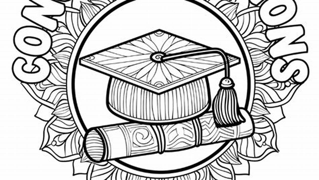 Graduation Coloring Pages Free Printable 2024