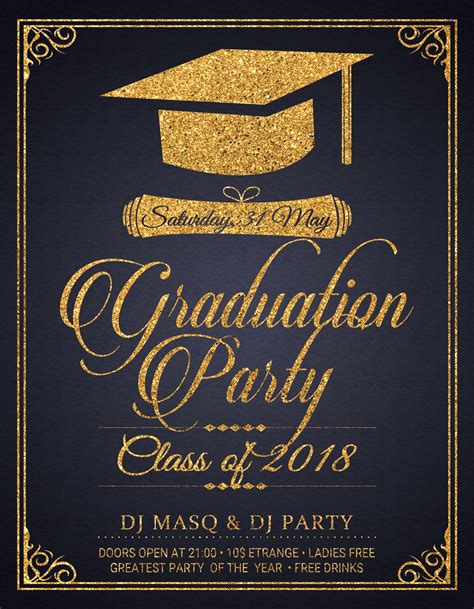 Graduation Party Flyer Template Free