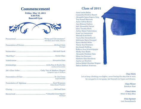 10 Graduation Ceremony Program Template Template Free Download