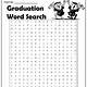Graduation Word Search Free Printable