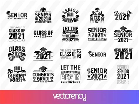 Download Graduation 2021 SVG Bundle, Senior 2021 Files DXF Files