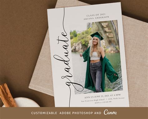 Graduation Announcement Template Photoshop
