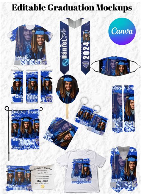 Download Graduation Bundle Silhouette Free PSD Mockups
