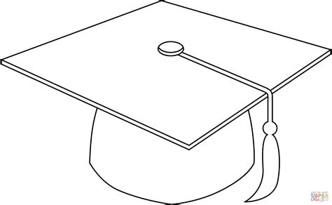 Graduation Cap Coloring Pages